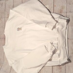 Great Doodles Mascot Men's White Crewneck Sweatshirt Size M